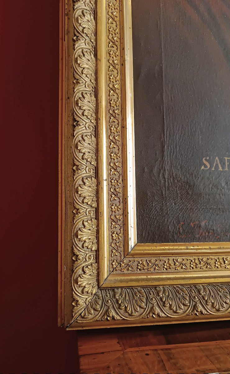 DIPINTO DELLA POETESSA SAFFO DI ENRICO FANFANI META’ XIX SECOLO -photo-5