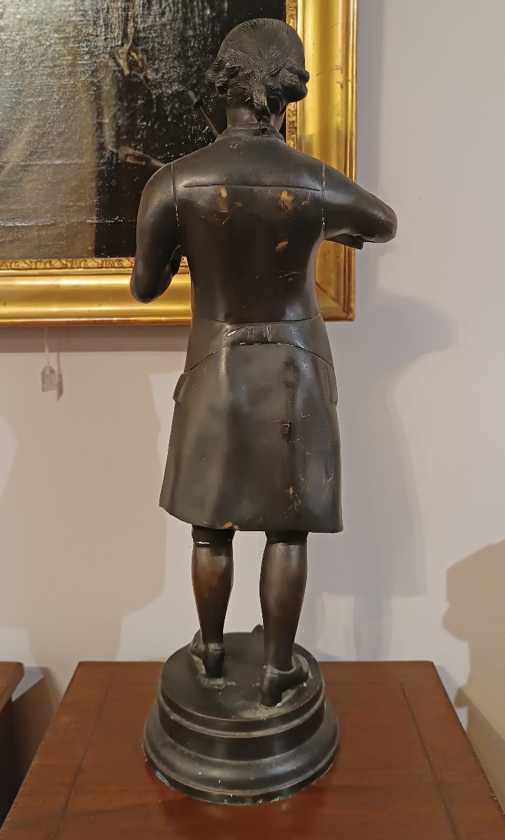 SCULTURA IN BRONZO RITRATTO DI MOZART FINE XIX SECOLO -photo-4