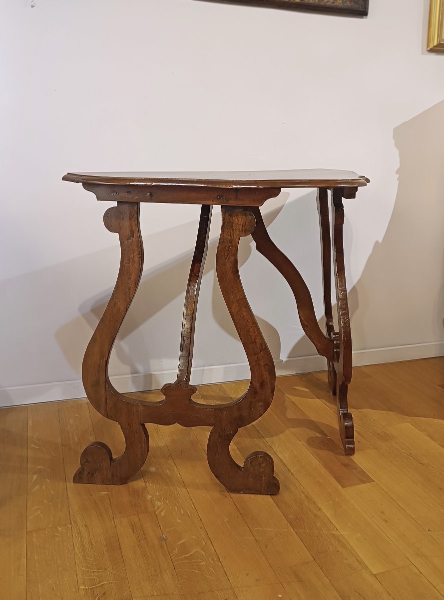 CONSOLLE DA MURO IN NOCE XVII SECOLO -photo-2