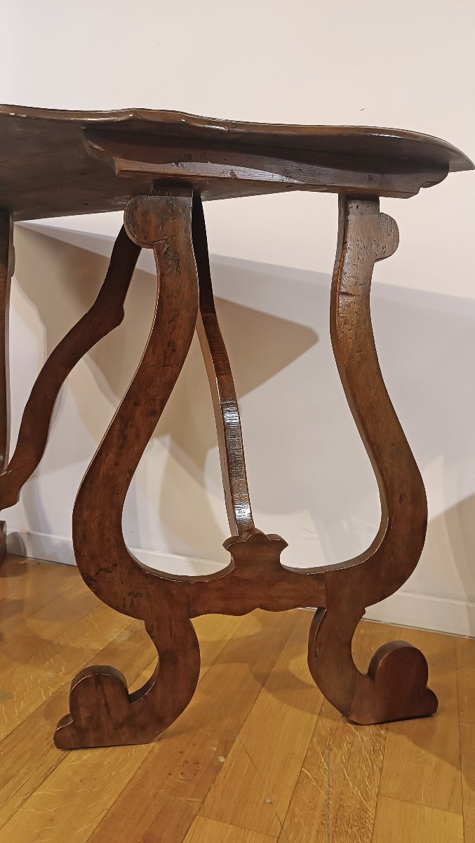 CONSOLLE DA MURO IN NOCE XVII SECOLO -photo-2