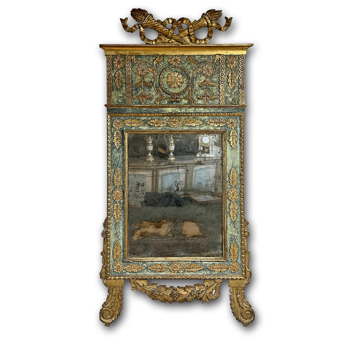 SPECCHIERA NEOCLASSICA DIPINTA E DORATA SECONDA META’ XVIII SECOLO