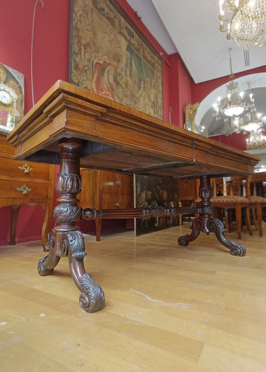 TAVOLO SCRITTOIO IN NOCE CARLO X PRIMI DEL XIX SECOLO -photo-3