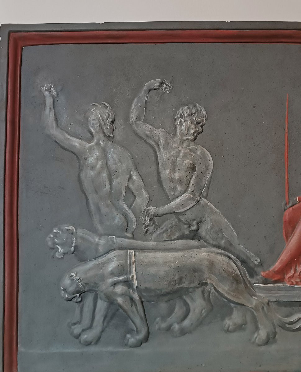 BASSORILIEVO IN STUCCO CON TRIONFO DI ARIANNA XVIII SECOLO-photo-4