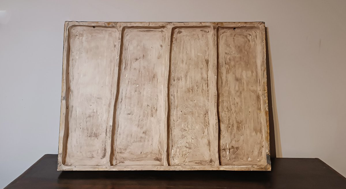 BASSORILIEVO IN STUCCO CON TRIONFO DI ARIANNA XVIII SECOLO-photo-5