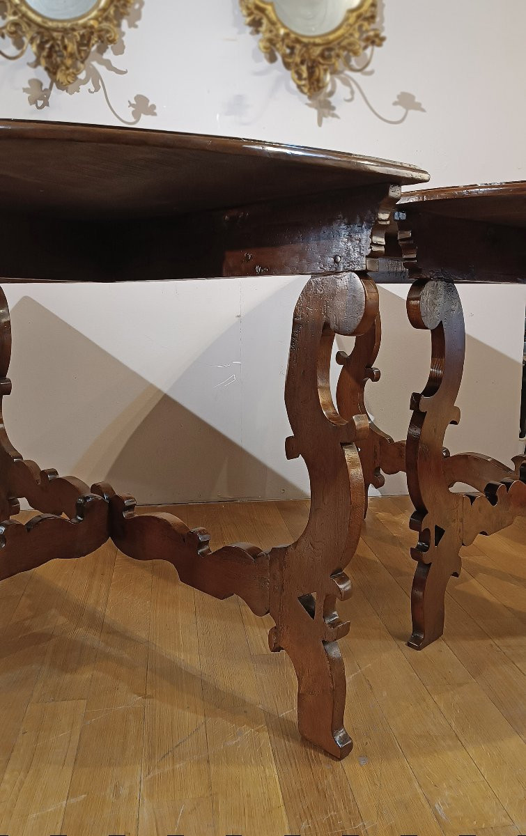 COPPIA DI CONSOLLES LUIGI XIV IN NOCE FINE DEL XVII SECOLO -photo-2