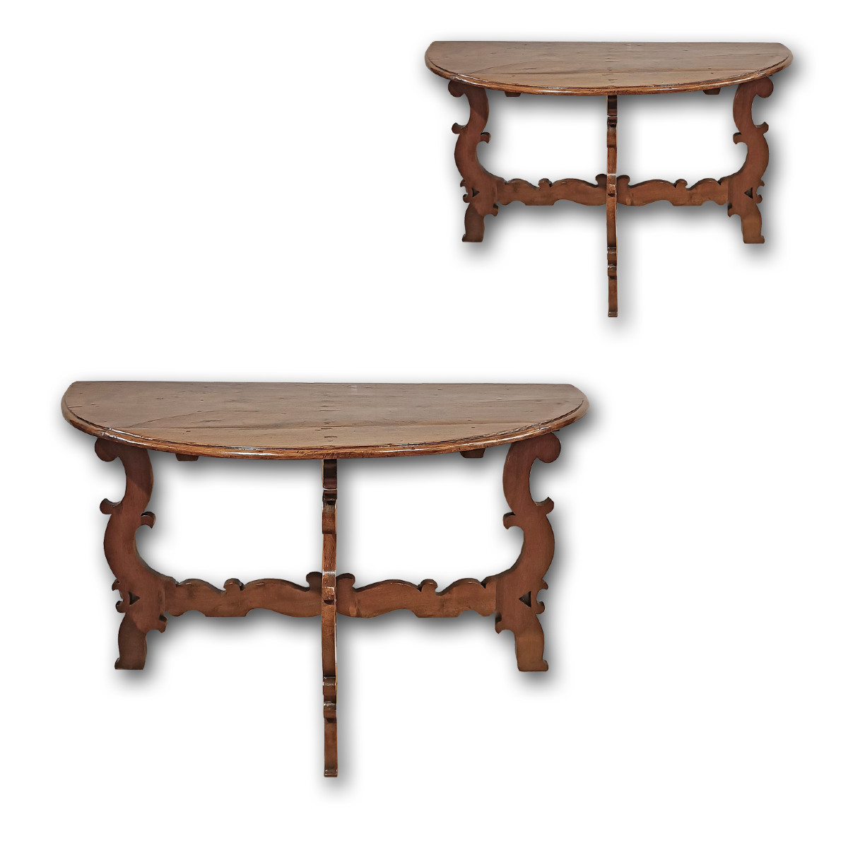 COPPIA DI CONSOLLES LUIGI XIV IN NOCE FINE DEL XVII SECOLO 