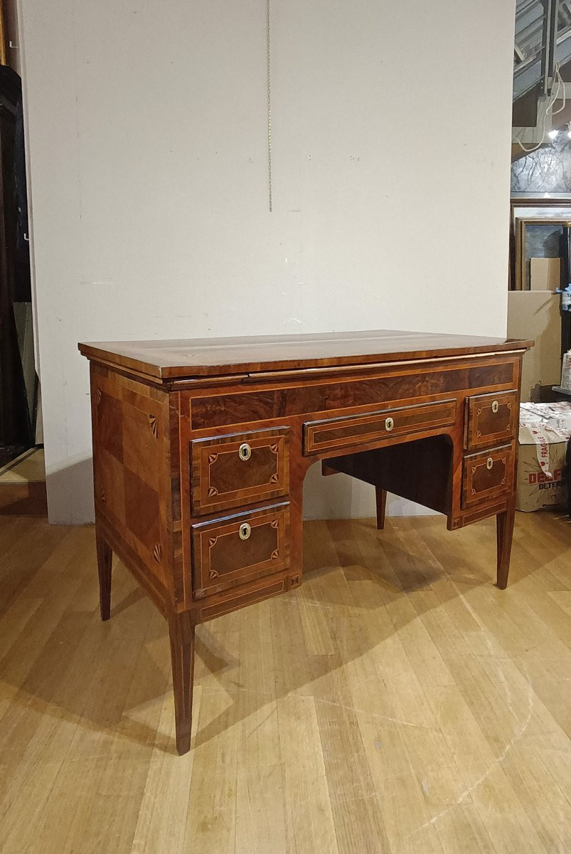 SCRITTOIO NEOCLASSICO CON INTARSI FINE DEL XVIII SECOLO -photo-3