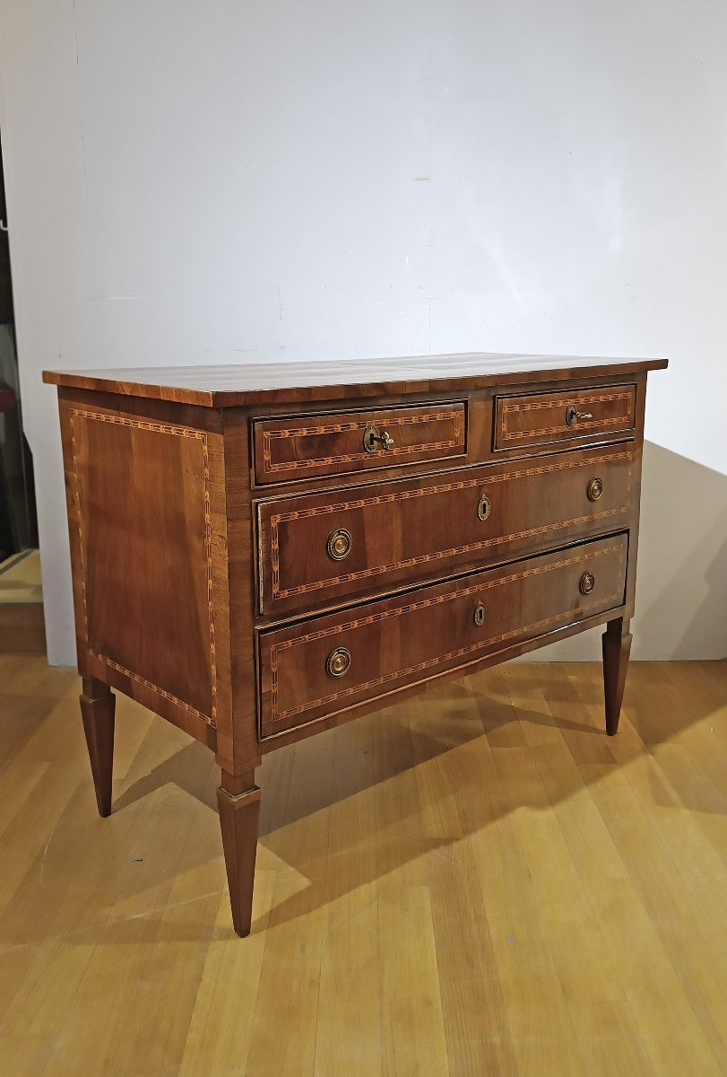 CASSETTONE IN PIUMA DI NOCE NEOCLASSICO SECONDA META’ XVIII SECOLO-photo-3