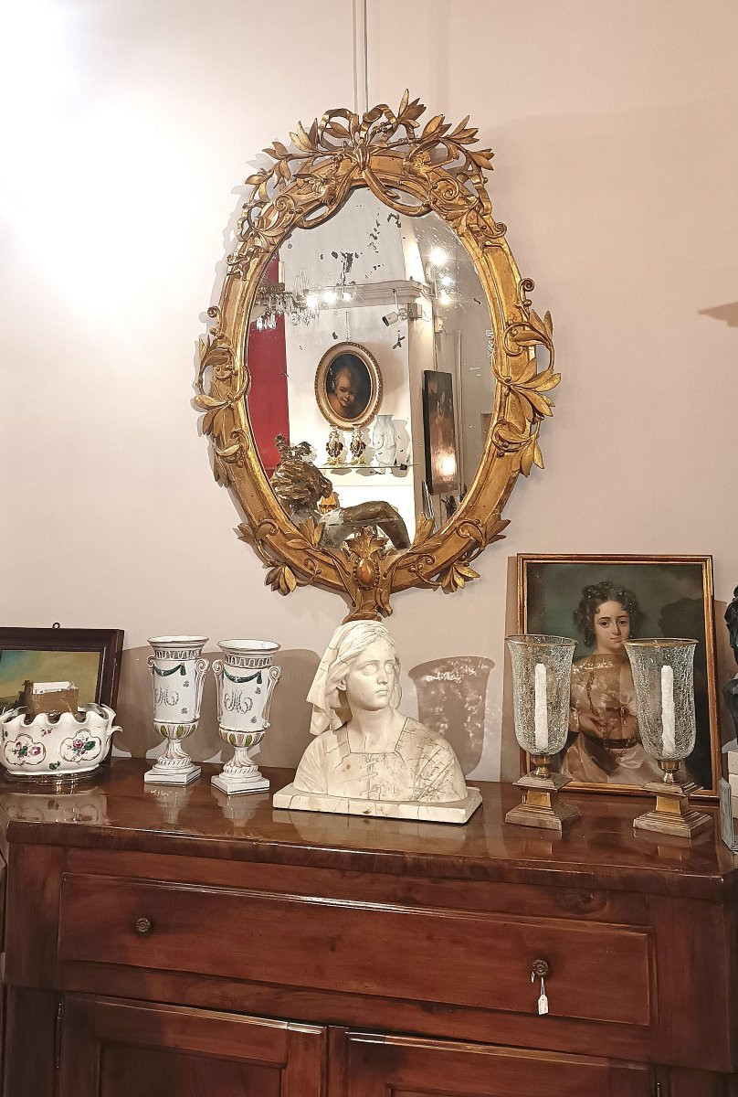 SPECCHIERA DORATA NEOCLASSICA FINE DEL XVIII SECOLO-photo-6