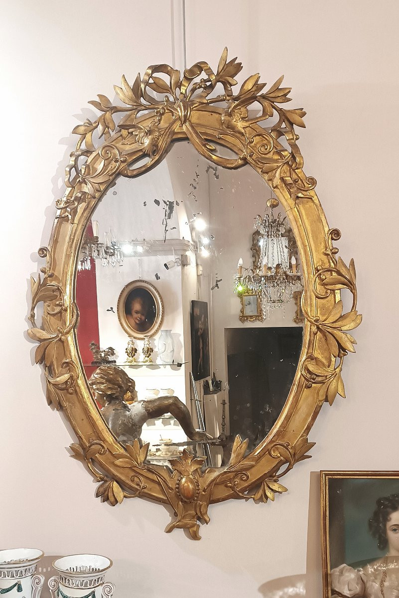 SPECCHIERA DORATA NEOCLASSICA FINE DEL XVIII SECOLO-photo-7