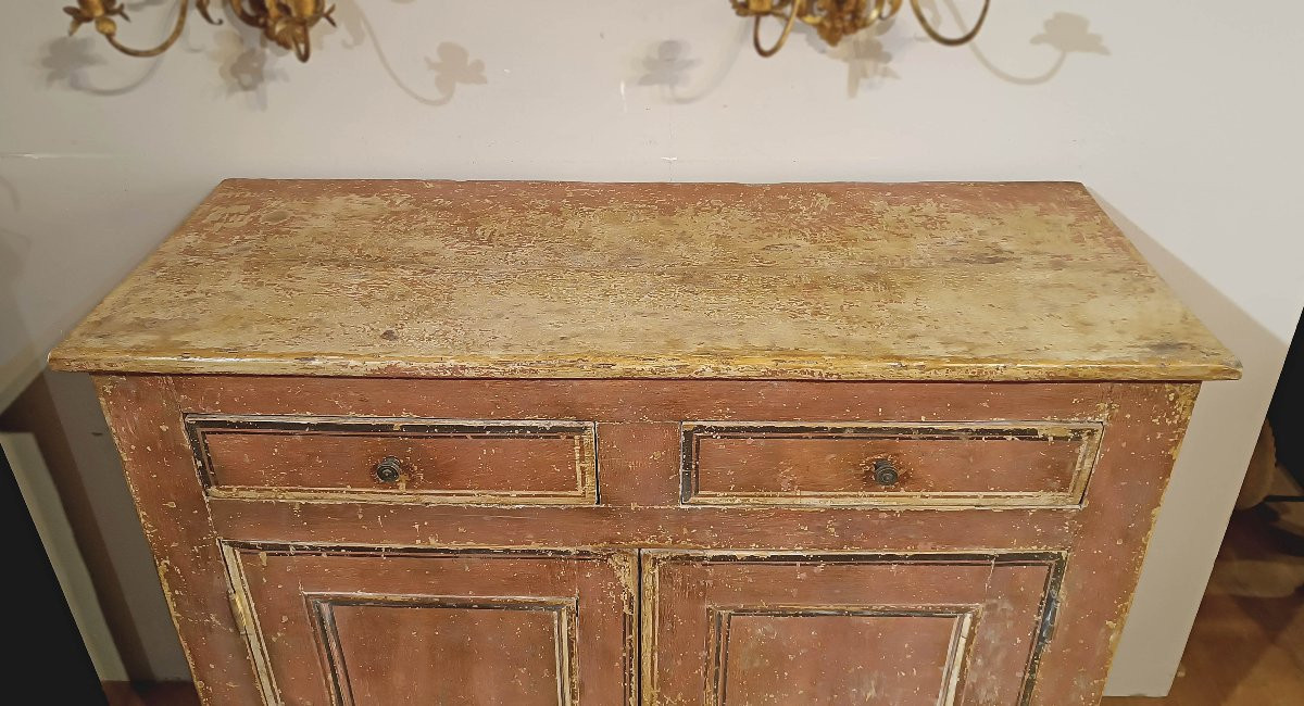 CREDENZA NEOCLASSICA DIPINTA FINE XVIII SECOLO -photo-4