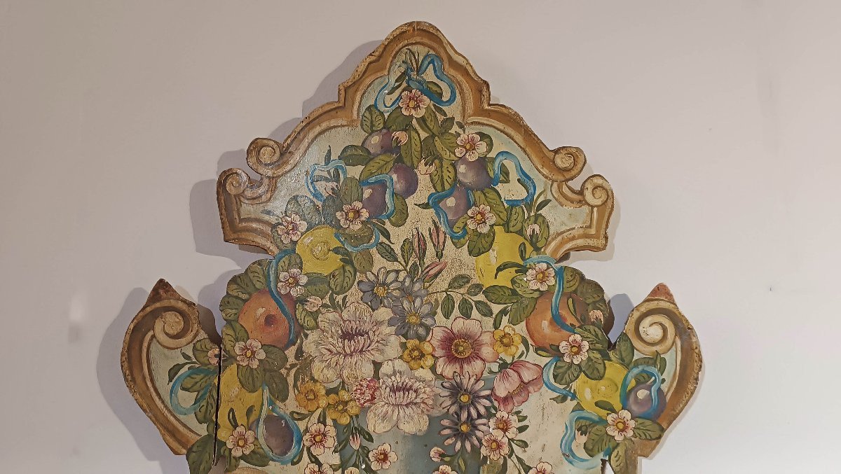 COPPIA DI PANELLI DIPINTI META’ XIX SECOLO -photo-4