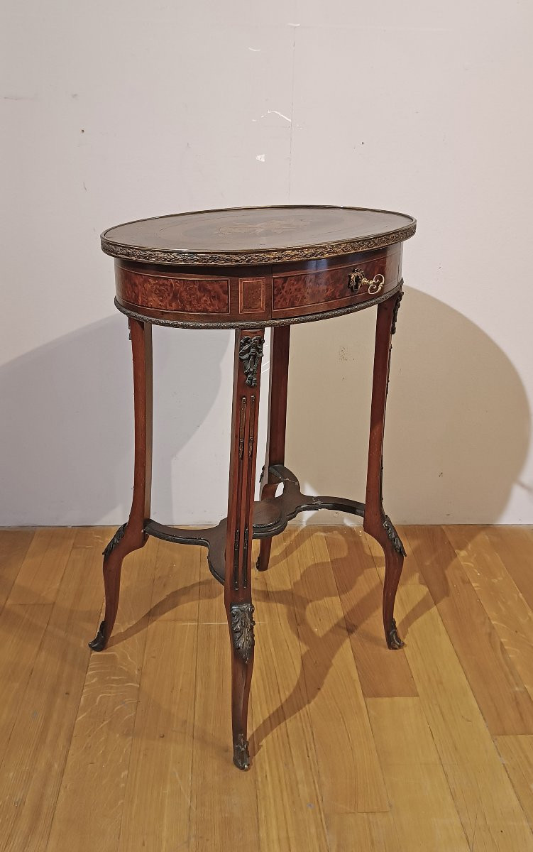 TAVOLINO INTARSIATO NAPOLEONE III META’ XIX SECOLO-photo-2