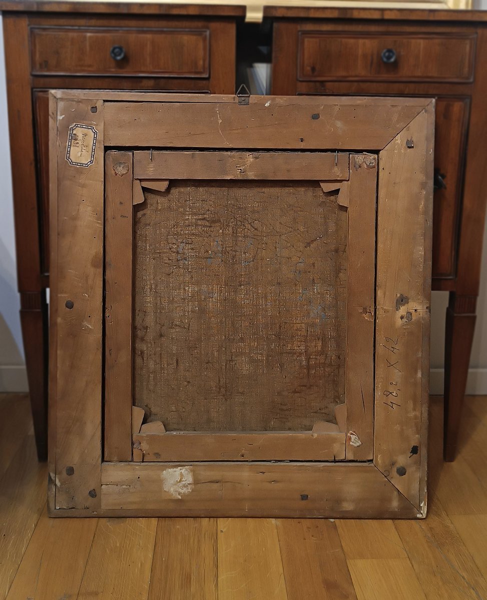 RITRATTO DI GIOVINETTA OLIO SU TELA META’ XIX SECOLO-photo-6