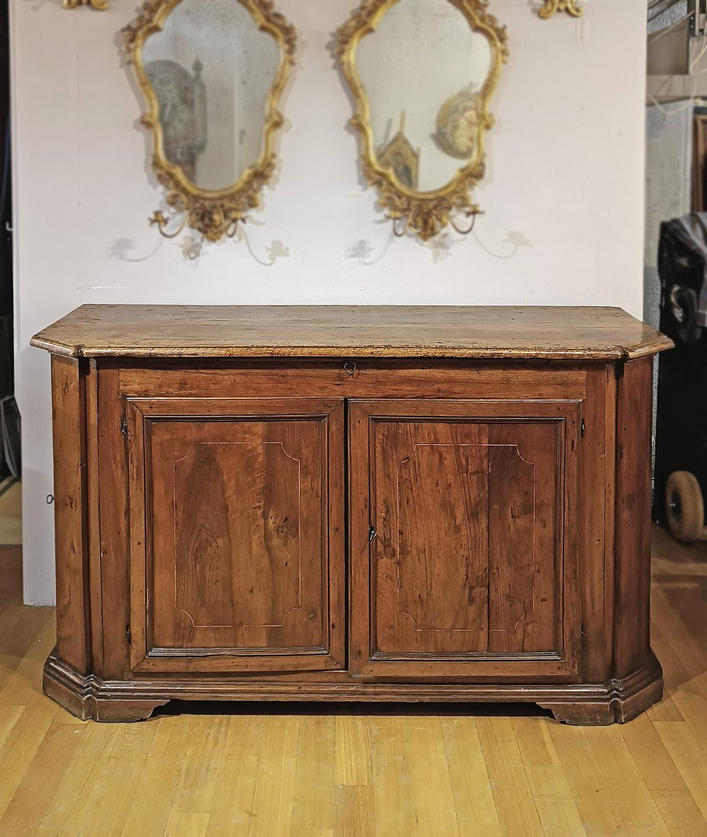 CREDENZA IN NOCE LUIGI XIV CON QUATTRO SPORTELLI FINE XVII-INIZI XVIII SECOLO -photo-2