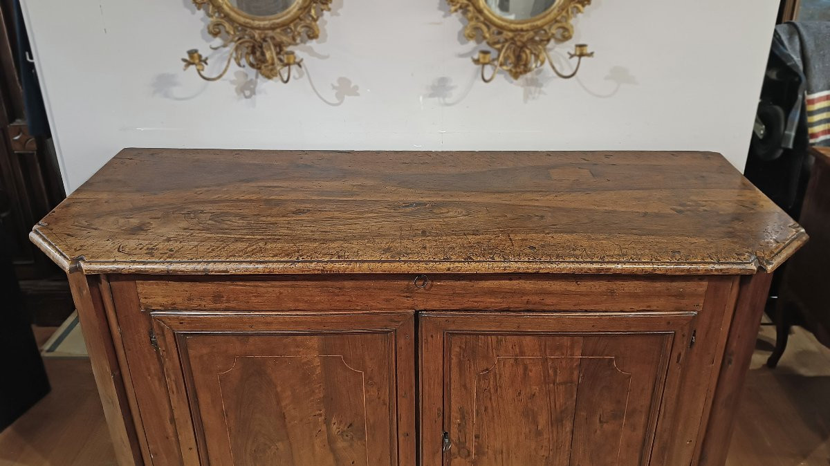 CREDENZA IN NOCE LUIGI XIV CON QUATTRO SPORTELLI FINE XVII-INIZI XVIII SECOLO -photo-2