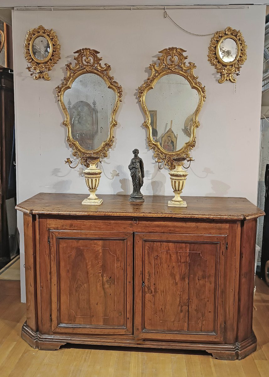 CREDENZA IN NOCE LUIGI XIV CON QUATTRO SPORTELLI FINE XVII-INIZI XVIII SECOLO -photo-6