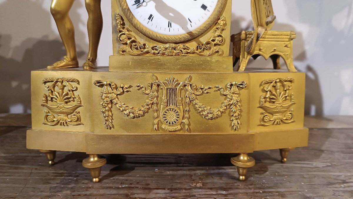 OROLOGIO NEOCLASSICO DORATO FINE DEL XVIII SECOLO -photo-3