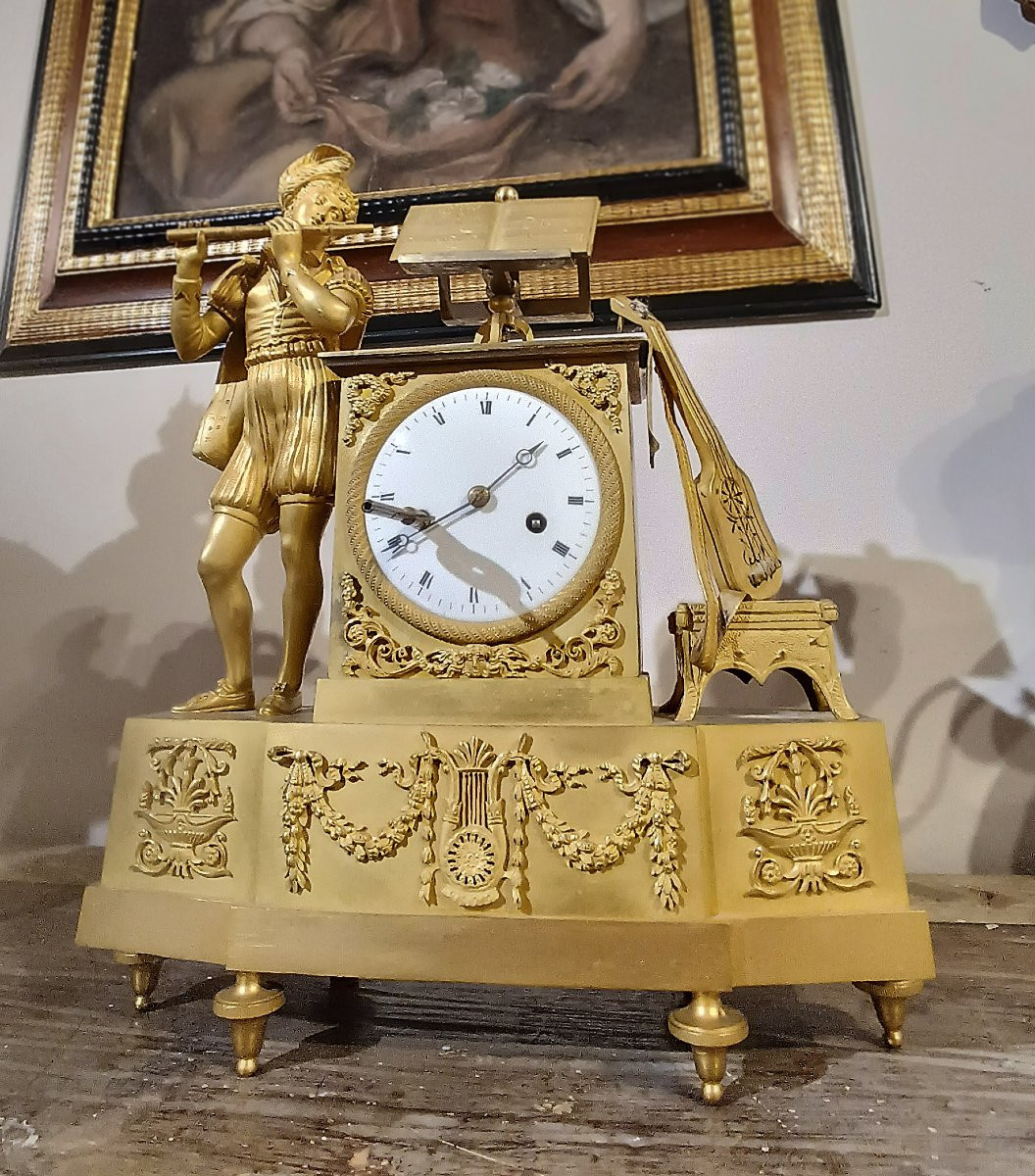 OROLOGIO NEOCLASSICO DORATO FINE DEL XVIII SECOLO -photo-7