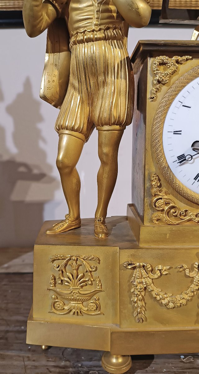 OROLOGIO NEOCLASSICO DORATO FINE DEL XVIII SECOLO -photo-8