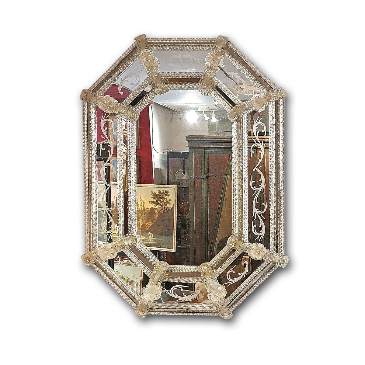 SPECCHIERA IN VETRO DI MURANO FINE XVIII SECOLO 