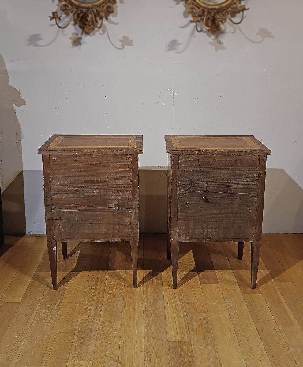 COPPIA DI COMODINI NEOCLASSICI TOSCANI FINE XVIII SECOLO-photo-4