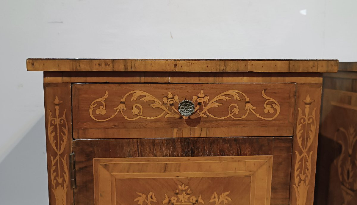 COPPIA DI COMODINI NEOCLASSICI TOSCANI FINE XVIII SECOLO-photo-2