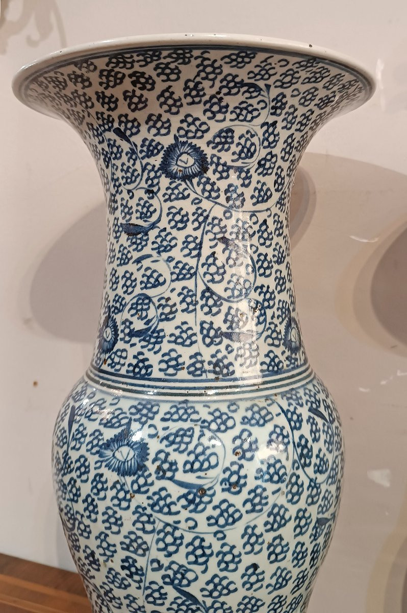 COPPIA DI VASI CHING A DECORI BLU FINE XIX-INIZIO XX SECOLO -photo-3