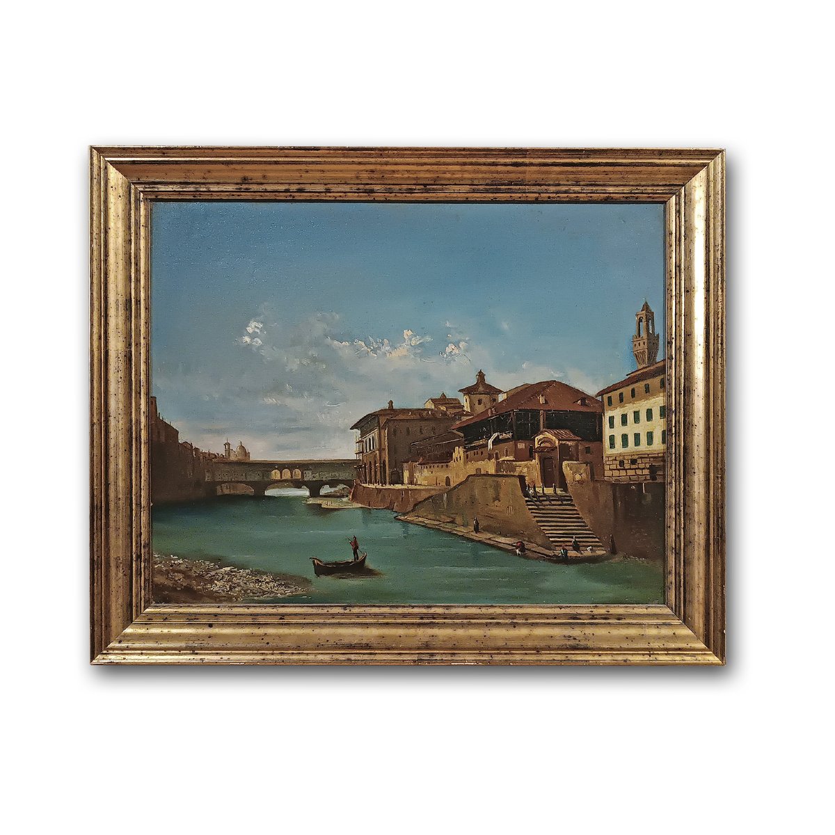 DIPINTO CON PAESAGGIO FIORENTINO SECONDA META’ XIX SECOLO 