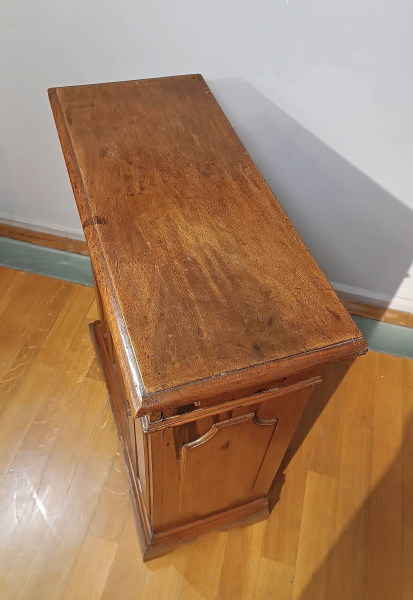 PICCOLA CREDENZA IN NOCE BIONDO PRIMI DEL XVII SECOLO -photo-3