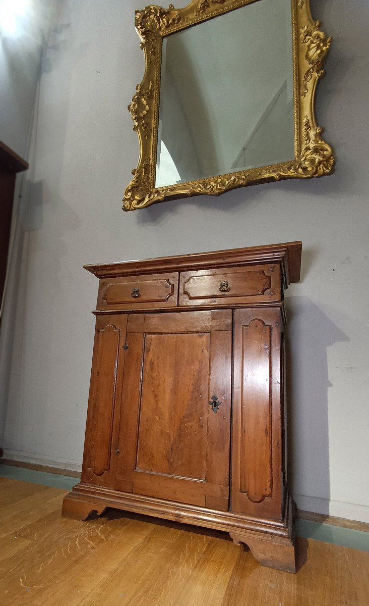 PICCOLA CREDENZA IN NOCE BIONDO PRIMI DEL XVII SECOLO -photo-7