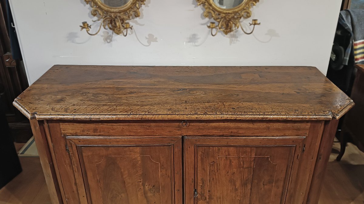 CREDENZA IN NOCE LUIGI XIV CON QUATTRO SPORTELLI FINE XVII-INIZI XVIII SECOLO -photo-2