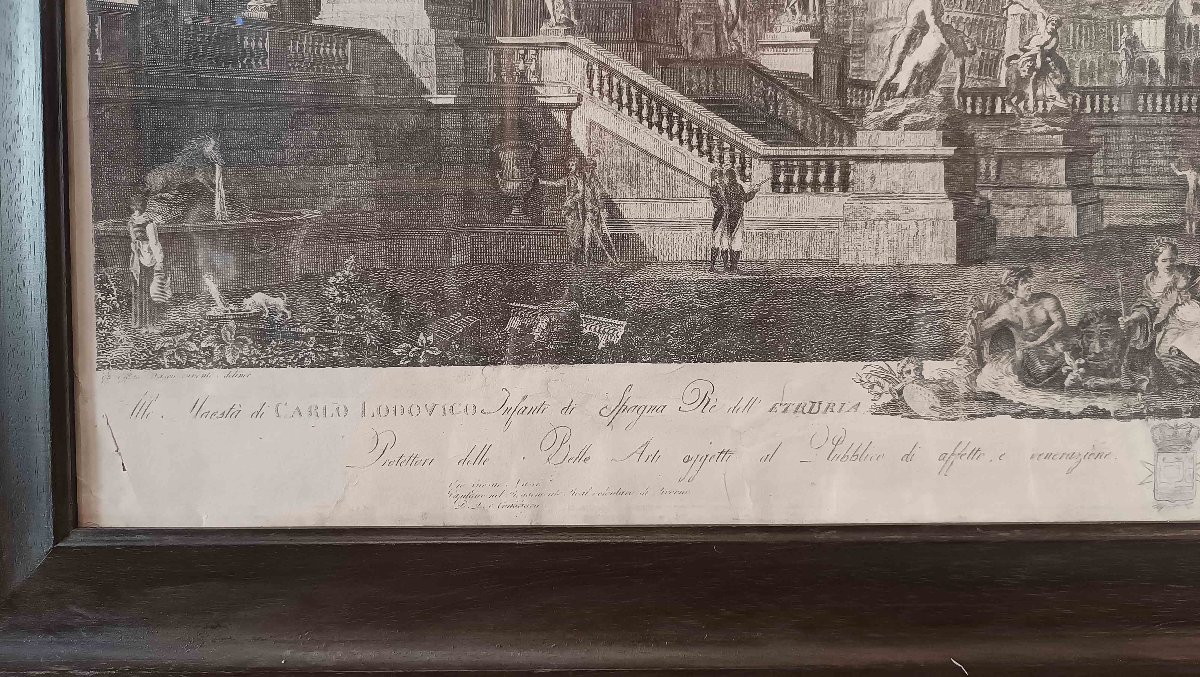 COPPIA DI INCISIONI CON MONUMENTI DI ROMA E DELL’ETRURIA FINE DEL XIX SECOLO -photo-4