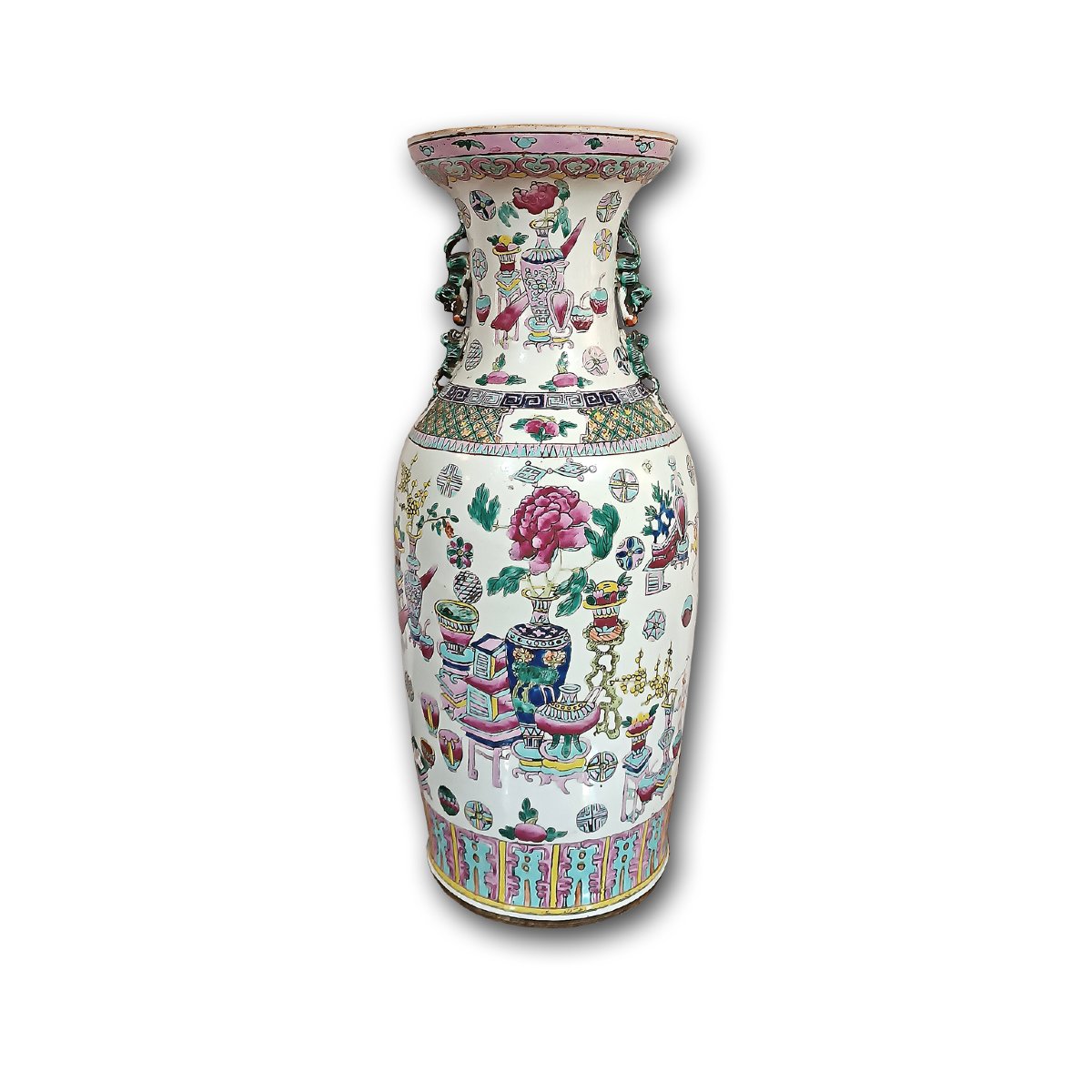VASO IN PORCELLANA POLICROMA CINESE SECONDA META’ XVIII SECOLO 