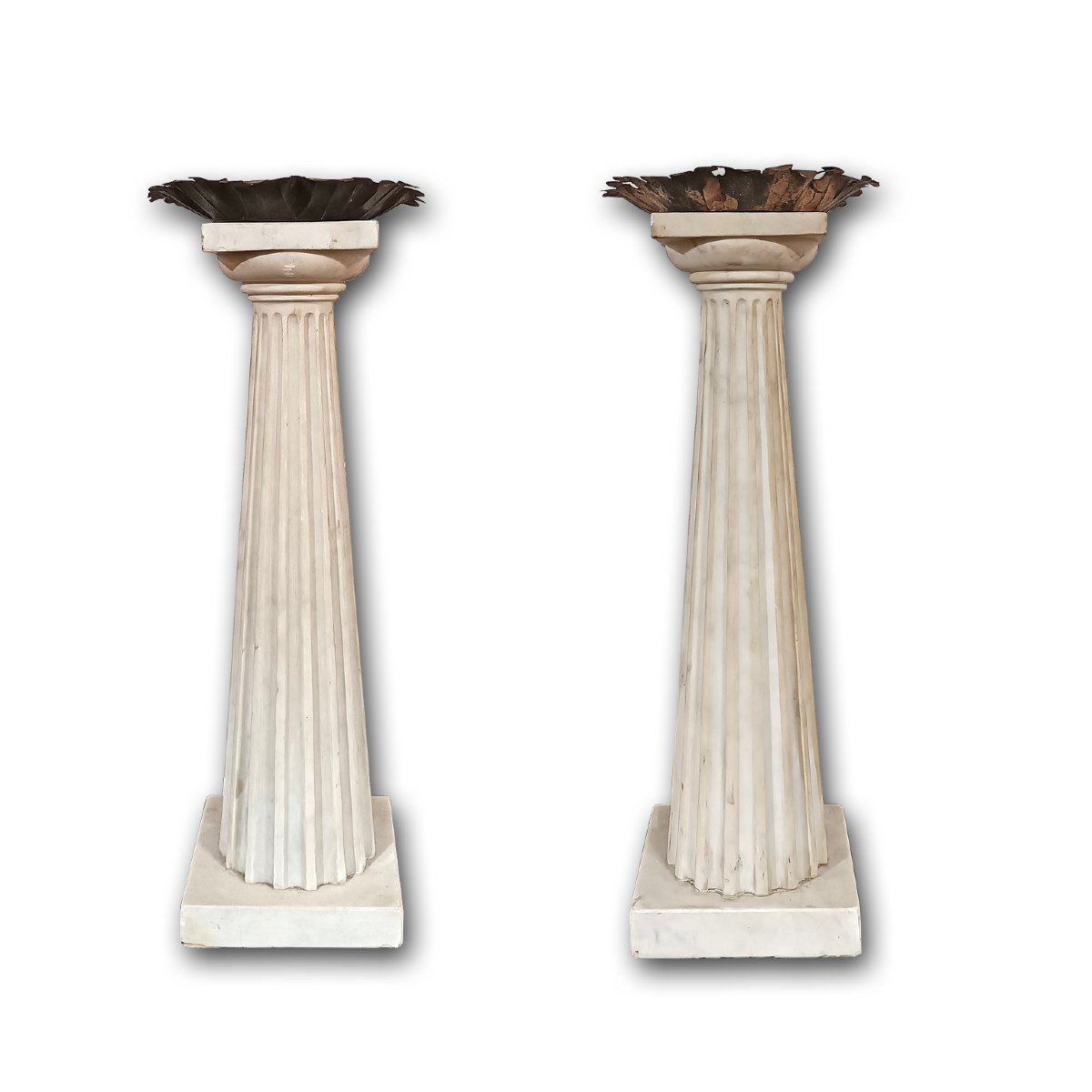 COPPIA DI CANDELABRI IN MARMO SECONDA META’ XVIII SECOLO