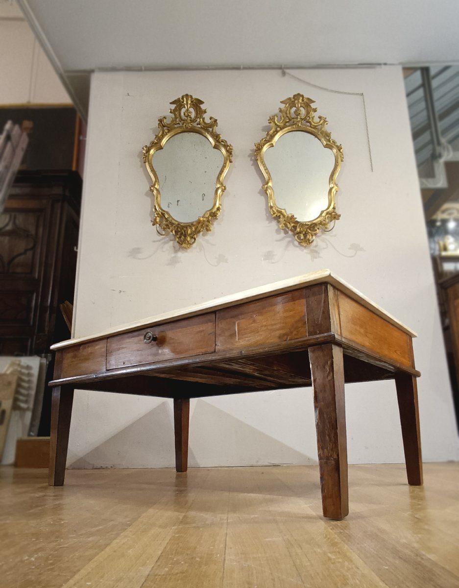 TAVOLINO NEOCLASSICO CON PIANO IN SCAGLIOLA FINE XVIII SECOLO -photo-6