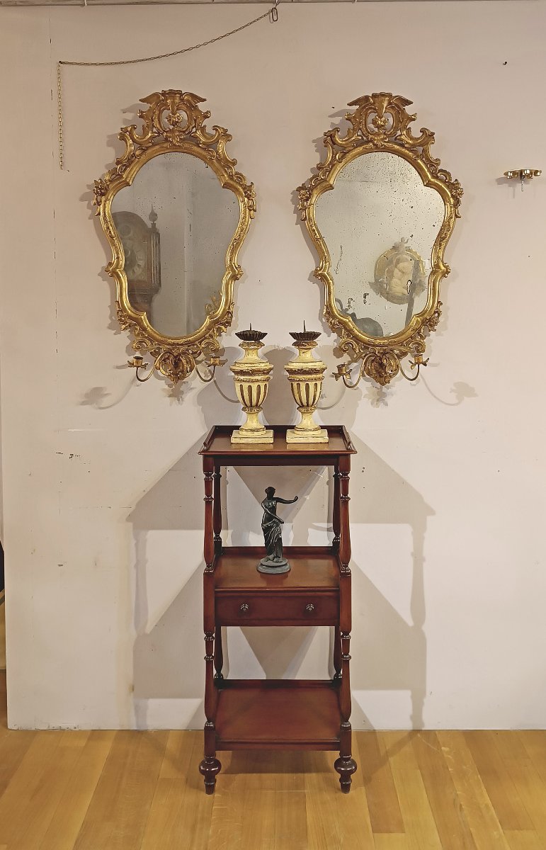 ÉTAGÈRE A TRE RIPIANI PRIMA META’ XIX SECOLO -photo-6