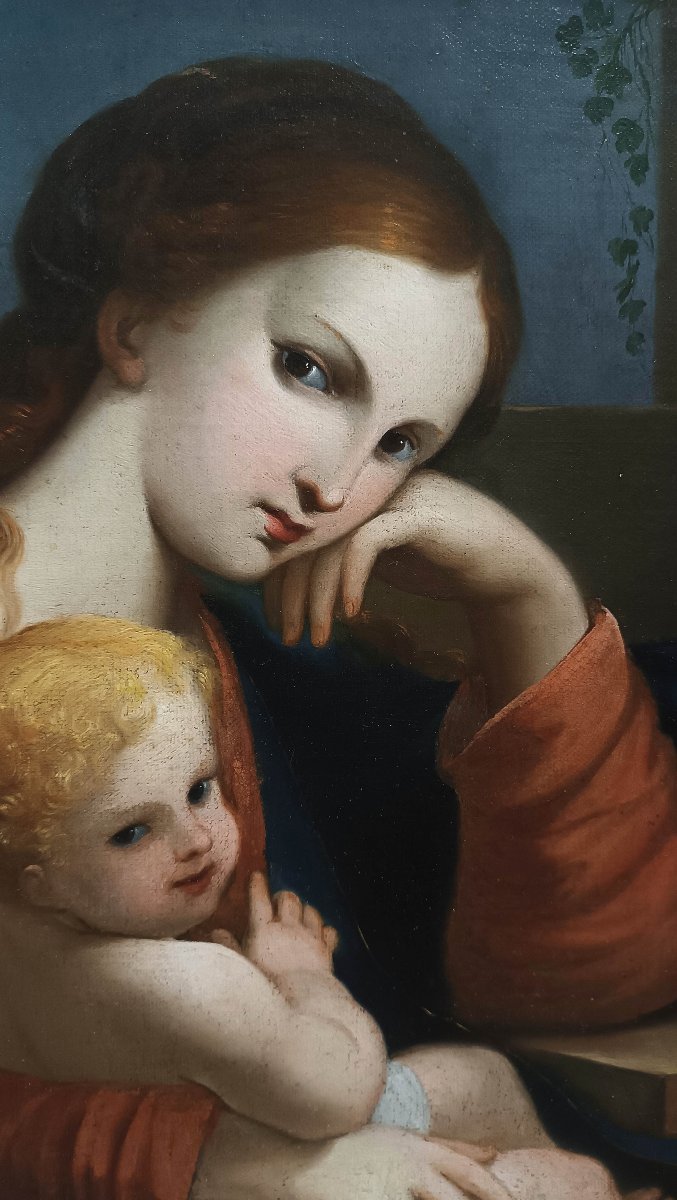 DIPINTO MADONNA CON BAMBINO FINE XVIII SECOLO -photo-4
