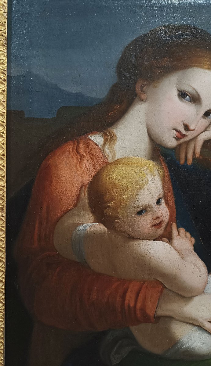 DIPINTO MADONNA CON BAMBINO FINE XVIII SECOLO -photo-1