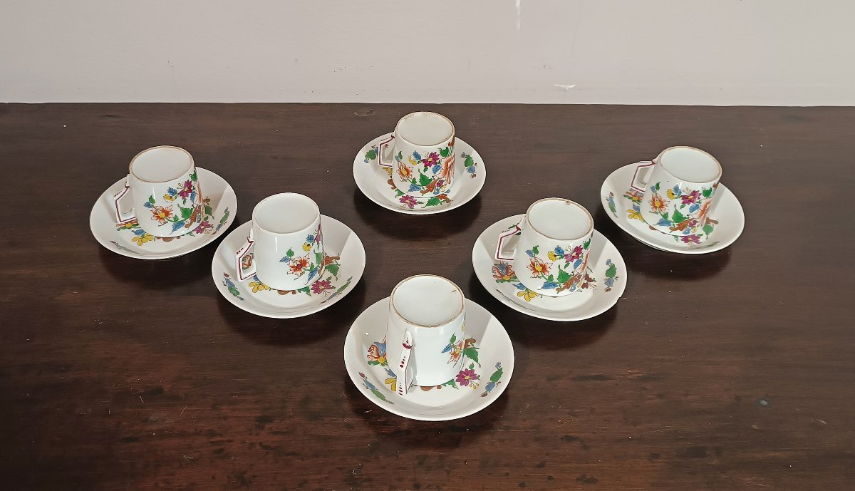 SERIE DI SEI TAZZINE GINORI TULIPANO FINE XVIII SECOLO-photo-1
