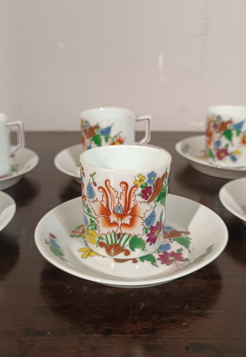 SERIE DI SEI TAZZINE GINORI TULIPANO FINE XVIII SECOLO-photo-2