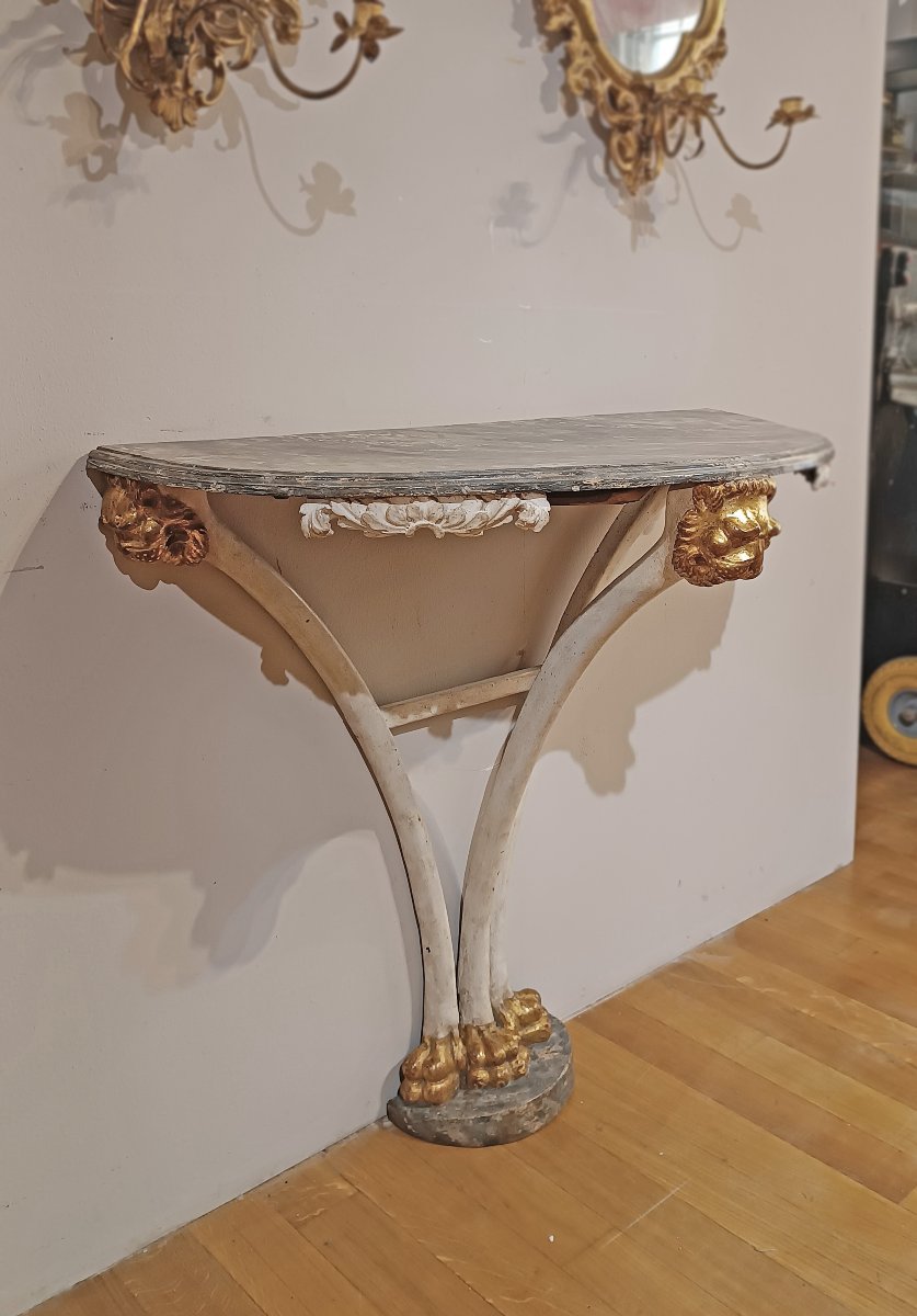 CONSOLLE IN LENGO DIPINTO SECONDA META’ XVIII SECOLO -photo-3
