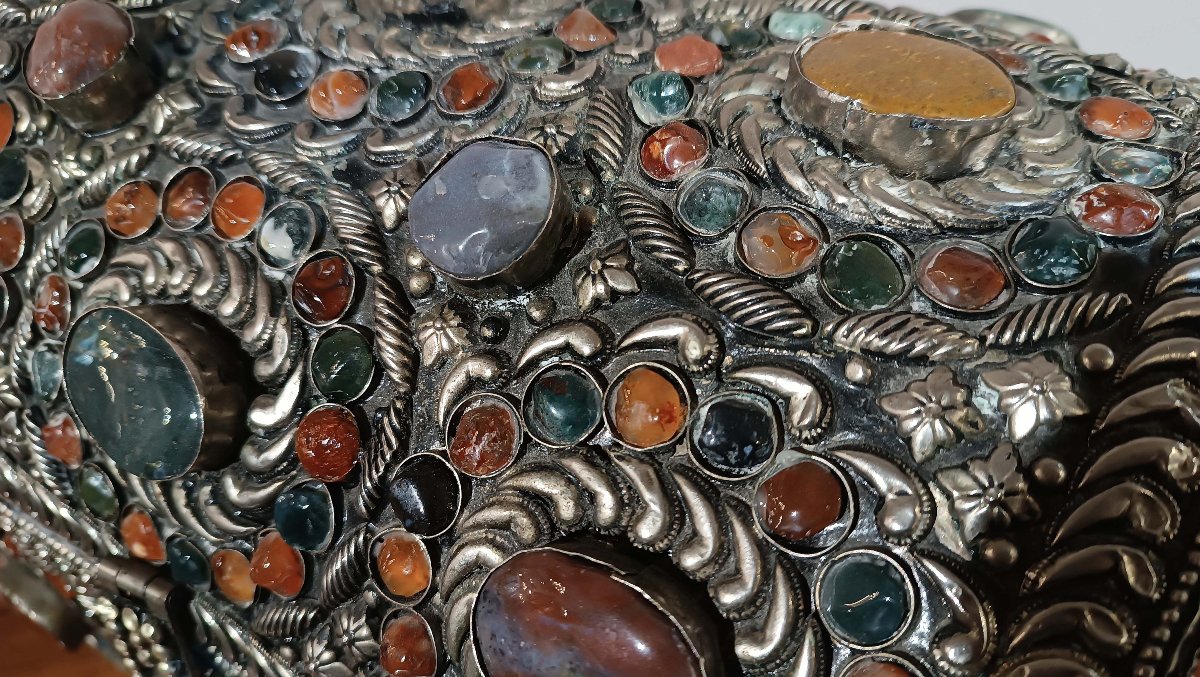 BAULETTO PORTAGIOIE CON PIETRE DURE XIX SECOLO-photo-7