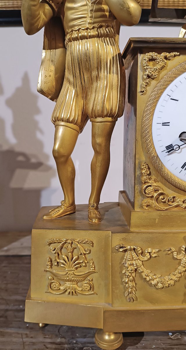 OROLOGIO NEOCLASSICO DORATO FINE DEL XVIII SECOLO -photo-8