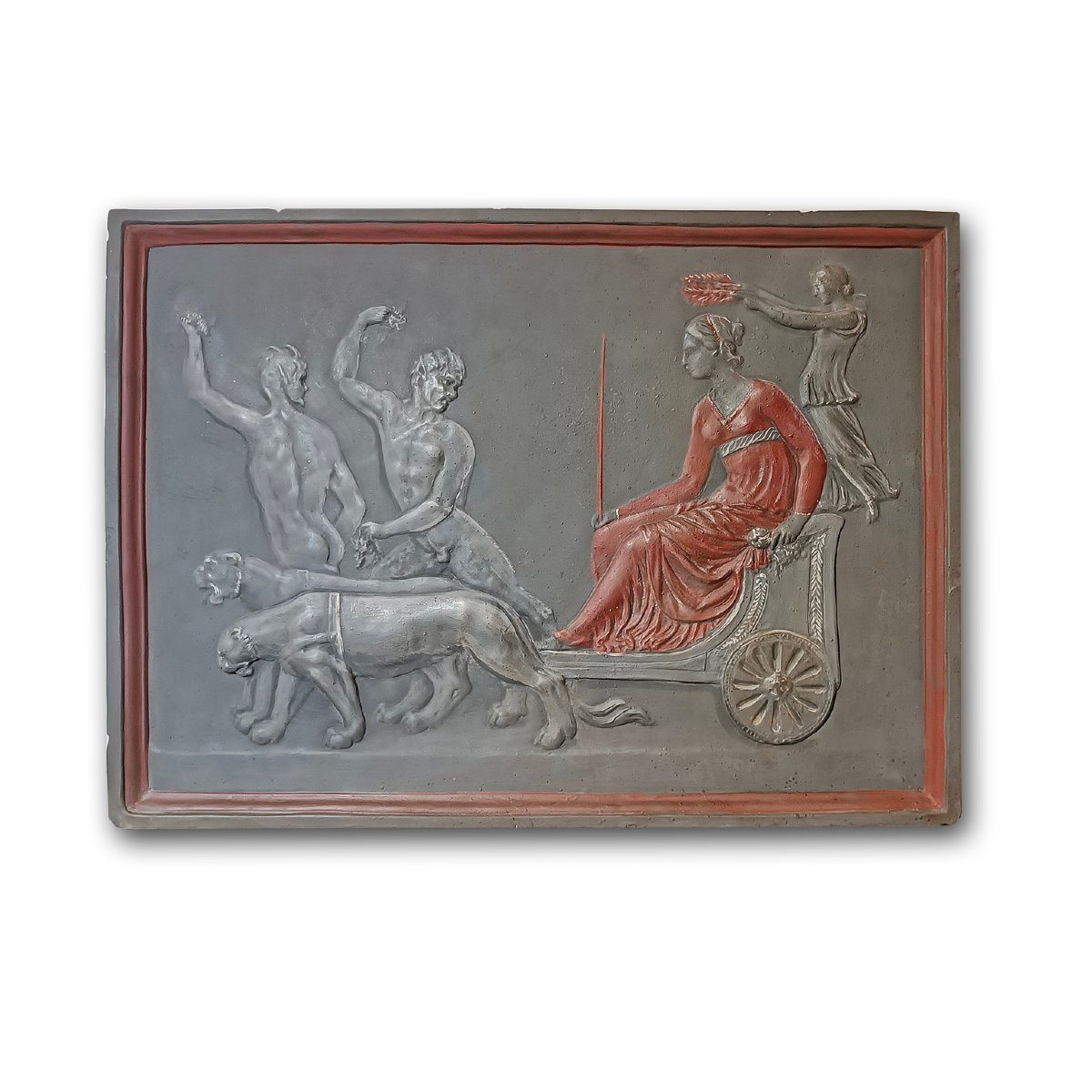 BASSORILIEVO IN STUCCO CON TRIONFO DI ARIANNA XVIII SECOLO