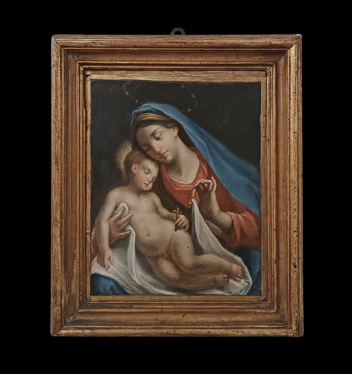 DIPINTO CON MADONNA E BAMBINO FINE XVIII SECOLO -photo-2