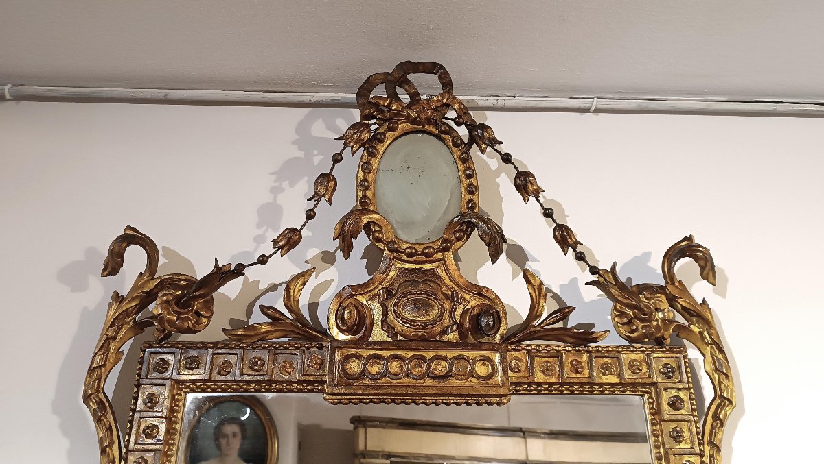SPECCHIERA NEOCLASSICA DORATA FINE XVIII SECOLO -photo-1