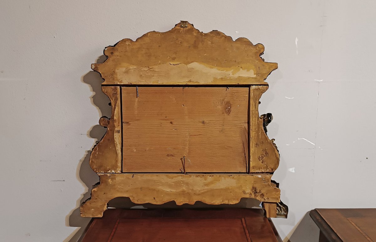 PICCOLA SPECCHIERA IN LAMINA OTTONE DORATO FINE XVIII SECOLO-photo-6