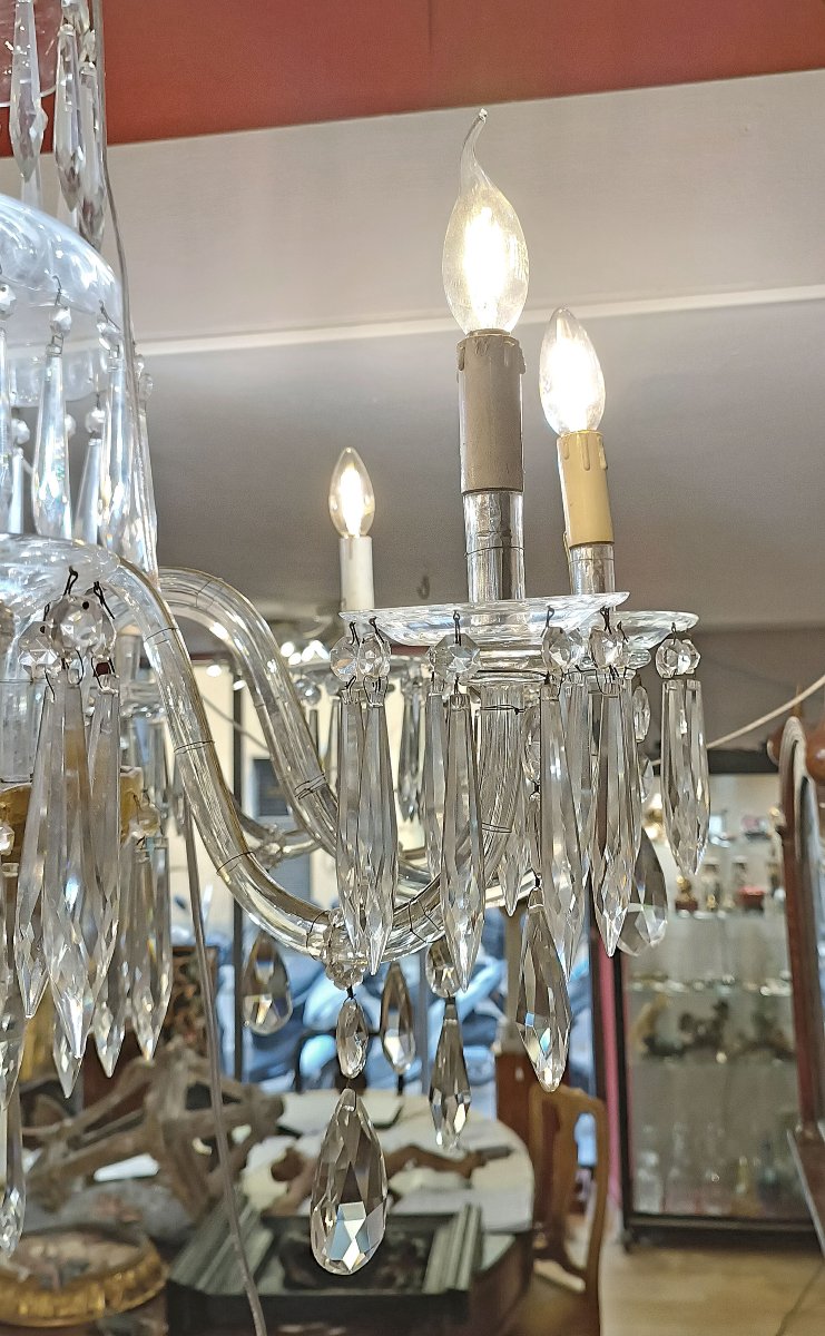 LAMPADARIO CON CRISTALLI SECONDA META’ XIX SECOLO -photo-2