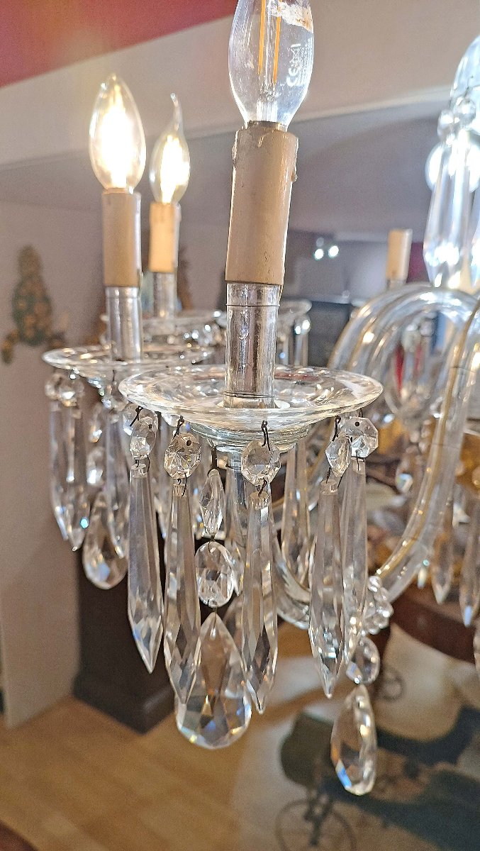 LAMPADARIO CON CRISTALLI SECONDA META’ XIX SECOLO -photo-3